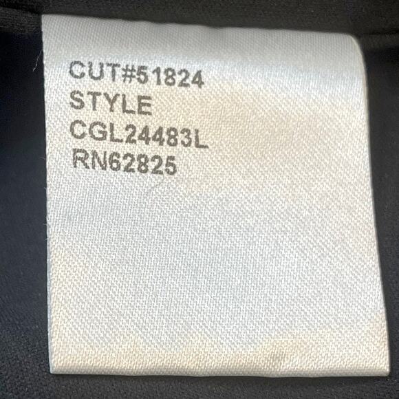 Tadashi Shoji Embroidered V-Neck Black Ivory Gown | Size 16 | NWOT - Picture 13 of 14